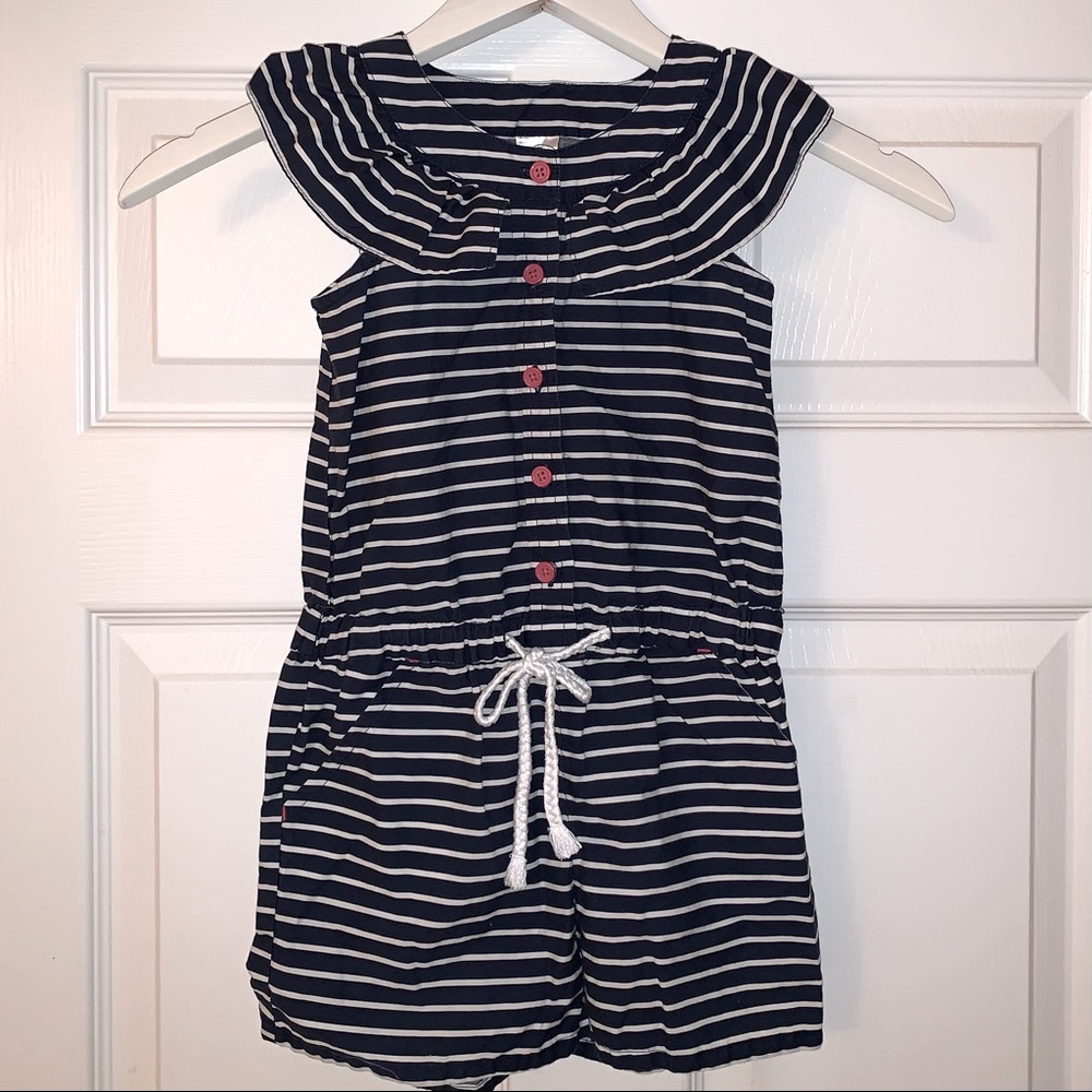 Gymboree Navy Striped Romper